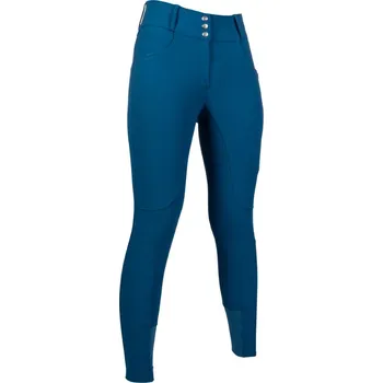 Vybavení pro jezdce Dámské rajtky HKM Port Royal - se silikonovým sedem, tmavě modrá, 38