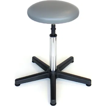 Taburet Taburetka pro lékaře bez koleček a koženkovým sedákem (Zdravotnický nábytek)