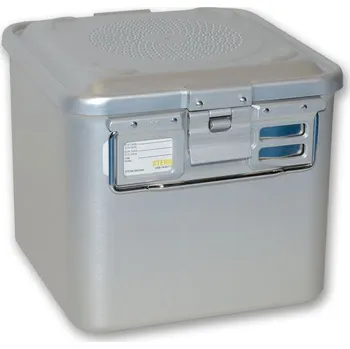 Sterilizační kazeta s filtrem, malá, 285x280x260 mm, šedá (Nerezové kazety )