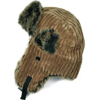 Čepice Artofpolo ušanka čepice manšestrová Hnědá