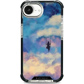Pouzdro na mobilní telefon Odolný obal Mobiwear MagSafe Elite Bumper - Apple iPhone 16e - D021D Dívka na houpačce v oblacích (Odolný kryt, pouzdro, obal Mobiwear Elite Bumper na mobil Apple iPhone 16e - D021D Dívka na houpačce v oblacích, materiál Plast + TPU silikon + kov - zesíle