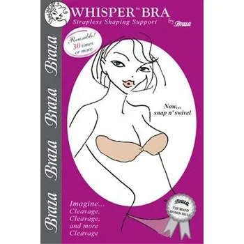Dámské spodní prádlo Braza - WHISPER BRA, samolepící podprsenka se zapínáním vpředu (7300-26)