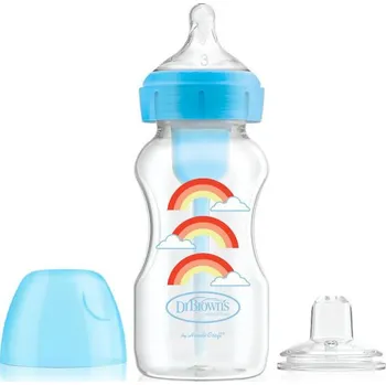 Kojenecká láhev DR BROWN`S WB91605 SADA LAHVÍ A KELÍMKŮ 270 ML MODRÁ