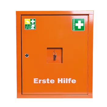 Lékárnička Lékárnička EUROSAFE - ocelová skříňka bez náplně, oranžová (Nástěnné lékárničky)