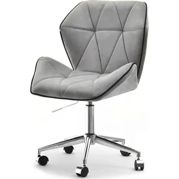 Křeslo Mebel Partner Velma M (šedá + chromová)