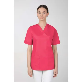 Dámská halenka Dámská barevná zdravotnická halenka M-074, malinová (Zdravotnické oblečení)