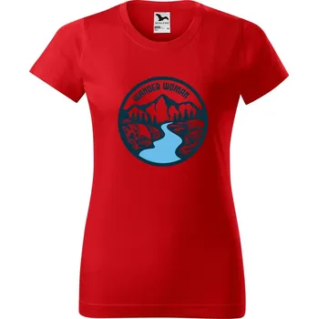 Dámské tričko DOBRÝ TRIKO Dámské tričko s potiskem Wander woman Barva: Červená, Velikost: 3XL