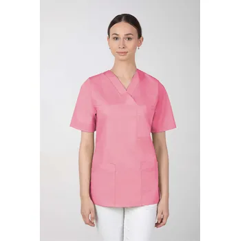 Dámská halenka Dámská barevná zdravotnická halenka M-074, růžová (Zdravotnické oblečení)