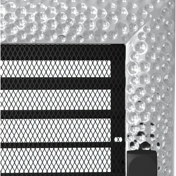 KRATKI 170 x 370 niklovaná s žaluzií VENUS krbová mřížka