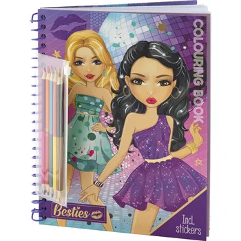 omalovánky Kniha vybarvovací + samolepky Obleč si svou panenku A4