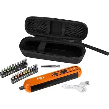 NEO aku šroubovák USB-C, 4V/1,5Ah, 2-4,5Nm, ot. 230/min., 1/4", 04-199