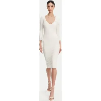 Dámské šaty Elisabetta Franchi Úpletové šaty AM-52B-51E2 Bílá Slim Fit 48