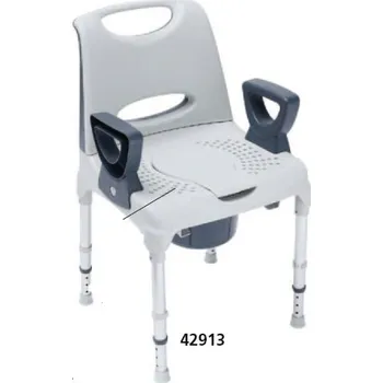 Lékařský nábytek Toaletná a sprchová stolička 2v1- zaťaženie 130 kg (Sprchové potreby)