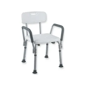 Koupelnové sedátko Židle do sprchy s opěradlem a loketní opěrkou - zatížení 100 kg (Sprchové potreby)