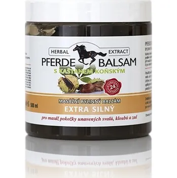 Masážní přípravek Bylinný balzám Kaštan koňský - extra silný, 500 ml (Pferdebalsam Forte )