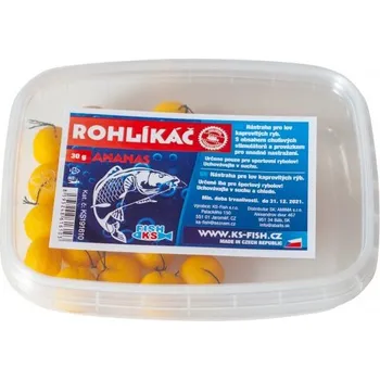 Boilies KS Fish Rohlíkáč 30g Ananas