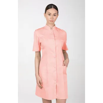 Zdravotnický oděv Dámské zdravotnické šaty se stojáčkem M-141TK, meruňkov, 52 (Zdravotnické oblečení)