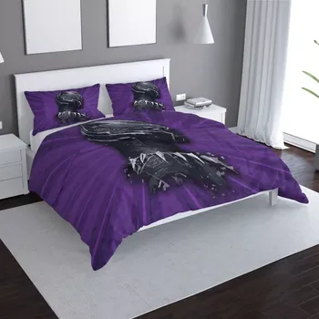Povlečení Saténové povlečení BLACK PANTHER z profilu Fialový - Sablio - 140x200 / 90x70