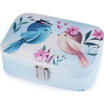 Šperkovnice Malá šperkovnice s ptáčky Modrá Carla FS810084ss01