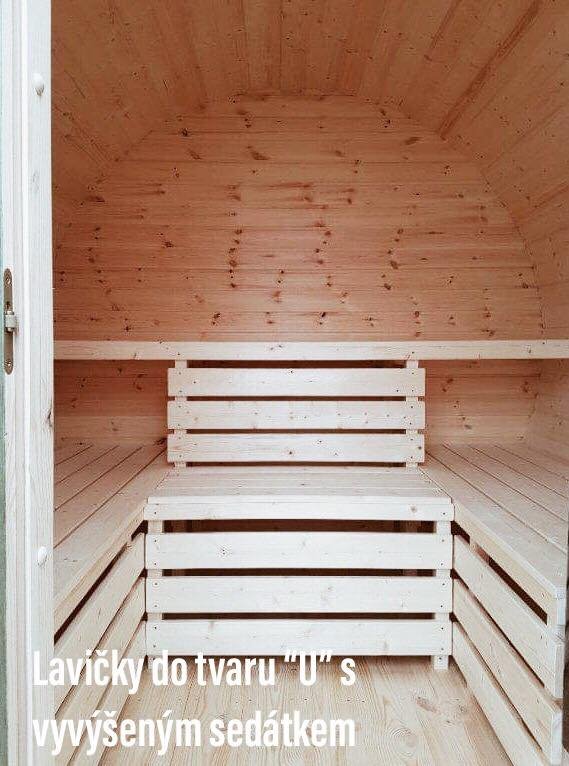 Saunovací lavičky ve tvaru U
