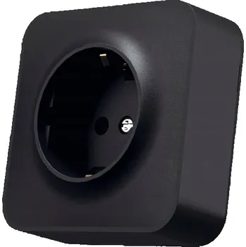 Elektrická zásuvka Elektrická Zásuvka nástěnná Videx černá