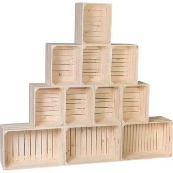 Knihovna Dřevěné bedýnky knihovna 180 x 160 x 24 cm