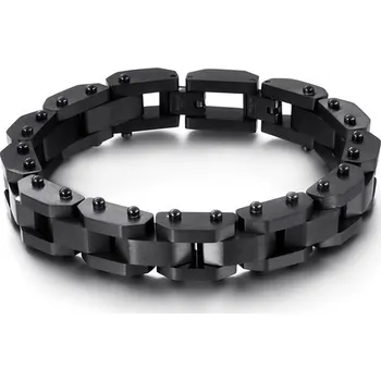 Náramek Steel Edge Pánský náramek z chirurgické oceli WJHB592 Barva: Černá