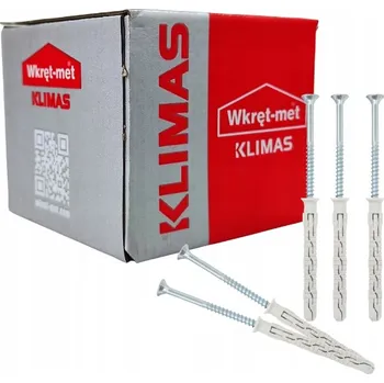 Hmoždinka WKRĘT-MET Hmoždinka rámová rozpěrná se šroubem a PZ drážkou 8x100 mm - 50 Ks