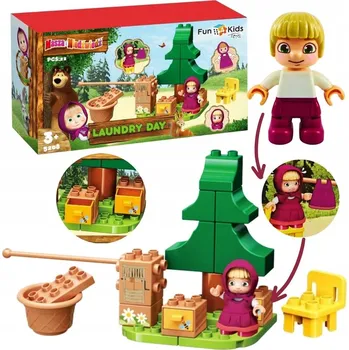 ostatní stavebnice Stavebnice Máša a medvěd Den praní 22 dílů