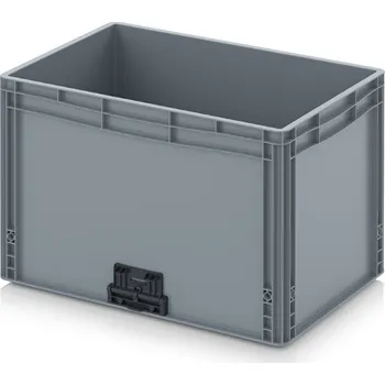 paleta Euro přepravka se zavíracím mechanismem 60 x 40 x 42 cm - Stříbrošedá - materiál: PP - EG VL 64/42 HG