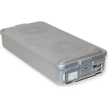 Sterilizační kazeta s filtrem, velká, 580x280x100 mm, šedá (Nerezové kazety )