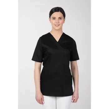 Dámská halenka Dámská barevná zdravotnická halenka M-074, černá (Zdravotnické oblečení)