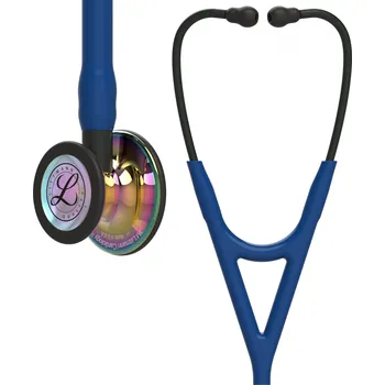 Stetoskop 3M Littmann Cardiology IV : Navy Blue, Rainbow Finish - Black Steam (Fonendoskopy Littmann)