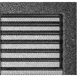 KRATKI 170 x 300 černostříbrná s žaluzií krbová mřížka