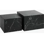 Set konferenčních stolků TUSIO - Černý mramor