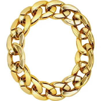 Karnevalový doplněk Náramek zlatý řetěz (kovový)