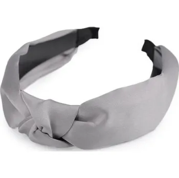 Čelenka Saténová čelenka do vlasů s uzlem Šedá Fuzio FS330794ss04