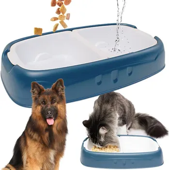 Miska pro psa VERK GROUP Dvojitá miska pro psy - modrá