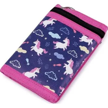 Peněženka Dívčí látková peněženka s řetízkem Modrý jednorožec Lifestyle F810853ss02