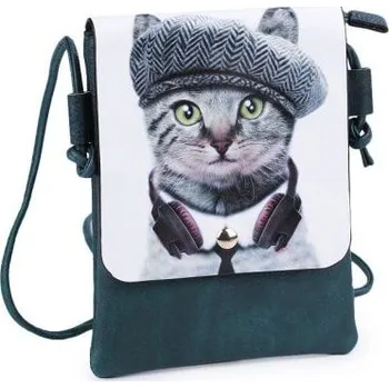 Dětský batoh Dívčí malá kabelka s klopou Kočka s baretem Stoklasa F810277ss07