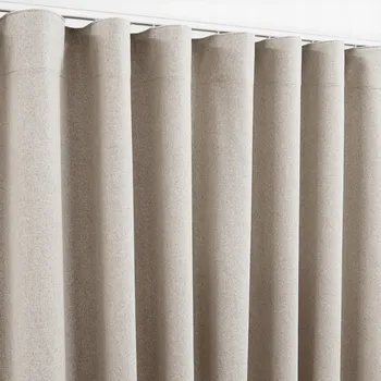 Obraz Zatemňovací závěsy NA PÁSCE 190x115 SVĚTLE BÉŽOVÁ 100% BLACKOUT PURE NA MÍRU