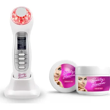 Elektrický čistič pleti Žehlička na pleť 7 funkcí BÍLÁ S DÁRKEM (Žehlička proti vráskám)