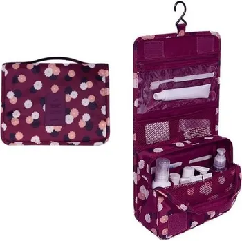 Toaletní taška cestovní Travel Bordó květ FDKL TPRVL-100