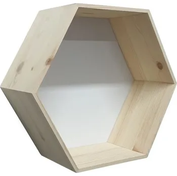 police Přírodní police - hexagon 31 x 27 x 13 cm