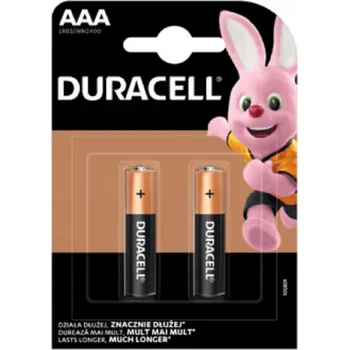 Článková baterie Alkalická baterie Duracell AAA (R3) 2 ks