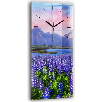 Hodiny Nástěnné hodiny Wallfluent fialové 30 cm