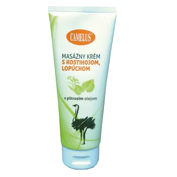 Masážní přípravek Masážní krém s kostivalem, lopuch a pštr. olejem 100 ml (Kosmetika Camelus)