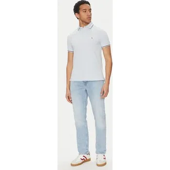 Pánské tričko Tommy Hilfiger Polokošile Seasonal MW0MW39993 Světle modrá Slim Fit 3XL