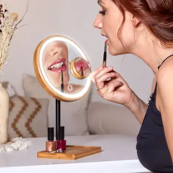 Zrcadlo Lanaform Bamboo Mirror, Kosmetické zrcadlo (Kosmetické zrcátko)