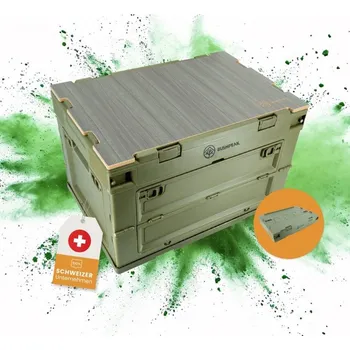 Outdoorové zavazadlo Bedna skládací úložná Flexbox 50L ZELENÁ